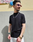 T-shirt Mezzo Collo In Filo