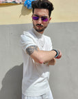 T-shirt Mezzo Collo In Filo