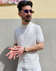 T-shirt Mezzo Collo In Filo