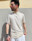 T-shirt Mezzo Collo In Filo
