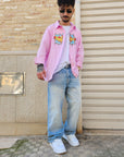 Camicia Rigata Rosa Fantastic