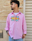 Camicia Rigata Rosa Fantastic