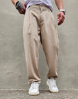 Pantalone Elegante Primaverile Baggy Fit