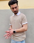 T-shirt Polo In Filo Bicolore