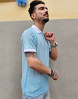 T-shirt Polo In Filo Bicolore