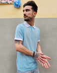 T-shirt Polo In Filo Bicolore