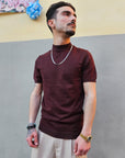 T-shirt Mezzo Collo In Filo