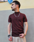T-shirt Mezzo Collo In Filo