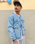 Giacca Di Jeans Crop Sfrangiata