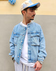 Giacca Di Jeans Crop Sfrangiata