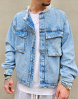 Giacca Di Jeans Crop Sfrangiata