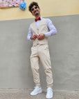 Completo Gilet Beige Slim Fit