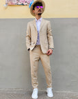 Abito Monopetto Tramato Beige