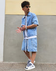 Completo Denim Cargo Short