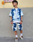 Completo Cargo Slavato Crop