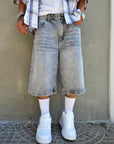 Bermuda Jeans Grey Over