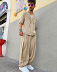 Completo Doppiopetto Baggy Lino