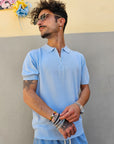 Polo In Filo Nido D'ape Zip