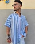 Camicia In Lino Rigata