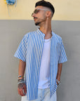 Camicia In Lino Rigata