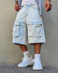 Bermuda Cargo Jeans Clear