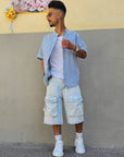 Camicia In Lino Rigata