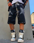 Bermuda Jeans Slavato Black