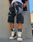 Bermuda Jeans Slavato Black