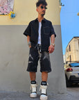 Bermuda Jeans Slavato Black