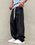 Pantalone Baggy In Lino Molla