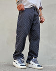 Jeans Microforato Baggy