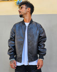 Giacca In Ecopelle Crop