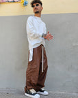 Pantalone Cargo in Ecopelle