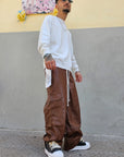 Pantalone Cargo in Ecopelle
