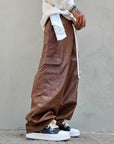 Pantalone Cargo in Ecopelle