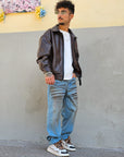 Giacca Big Zip Ecopelle