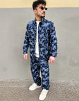 Completo Jeans Cargo Slavato Blue