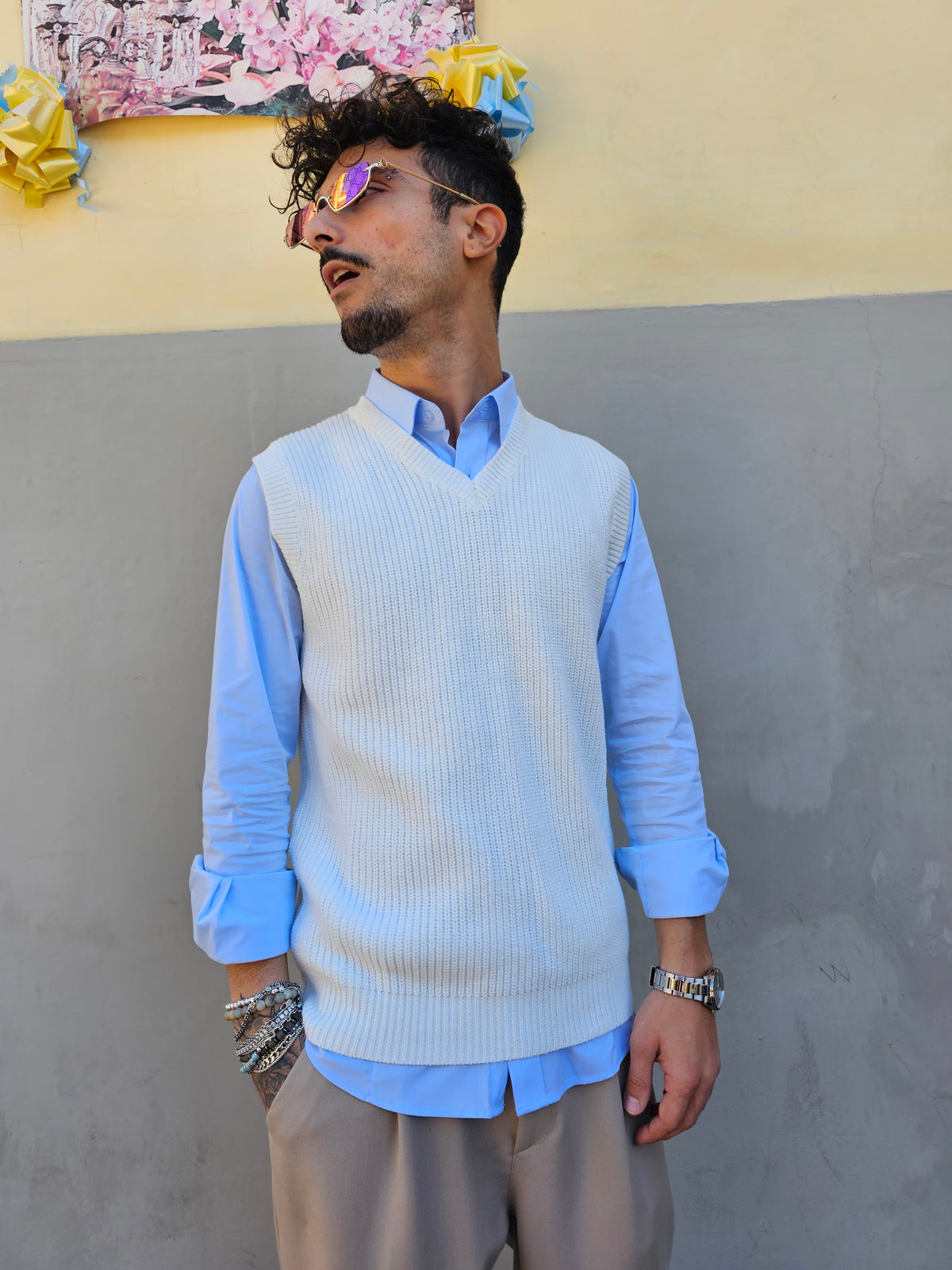 Gilet In Maglia Scollo V