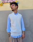 Gilet In Maglia Scollo V