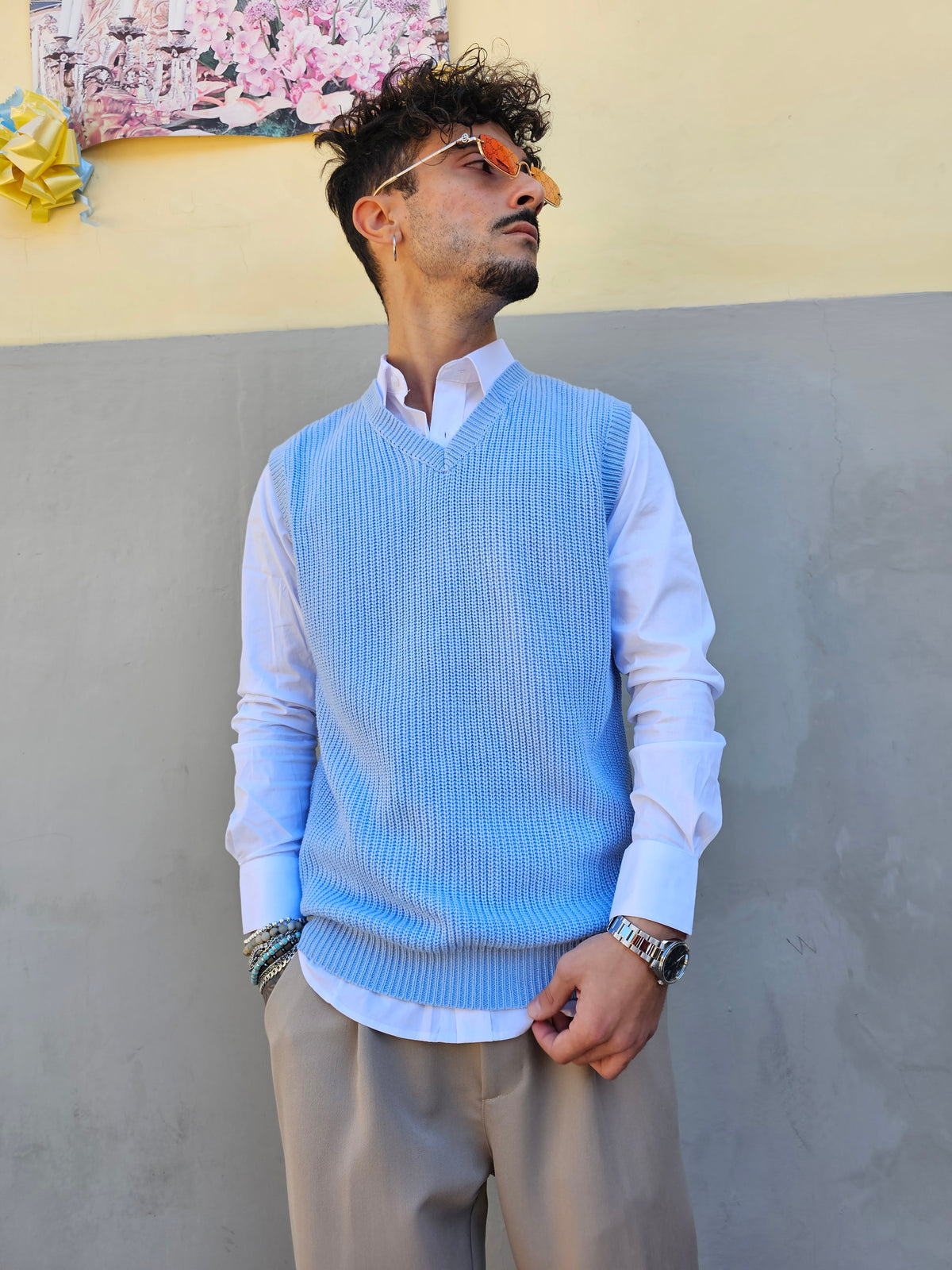 Gilet In Maglia Scollo V