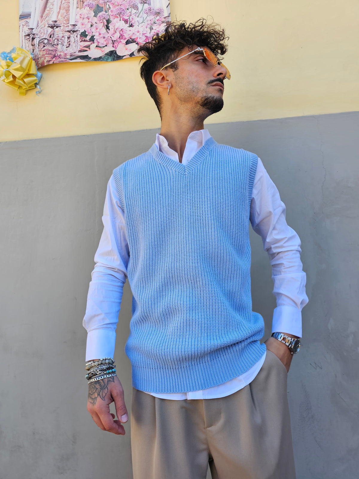 Gilet In Maglia Scollo V