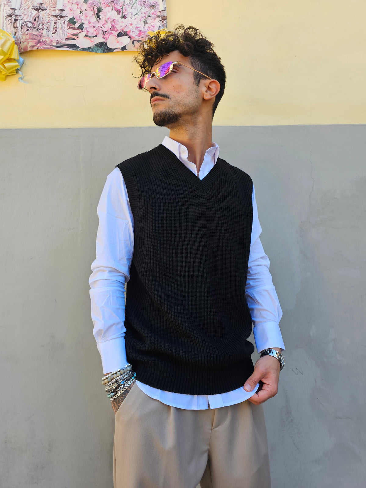 Gilet In Maglia Scollo V