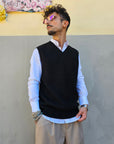 Gilet In Maglia Scollo V