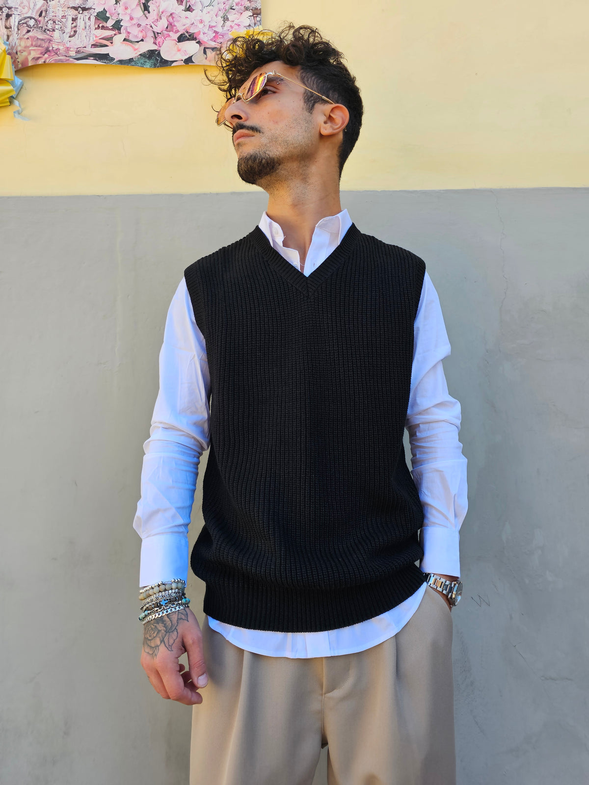 Gilet In Maglia Scollo V