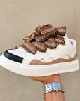 Scarpa Mod Lanvin Beige In Vera Pelle