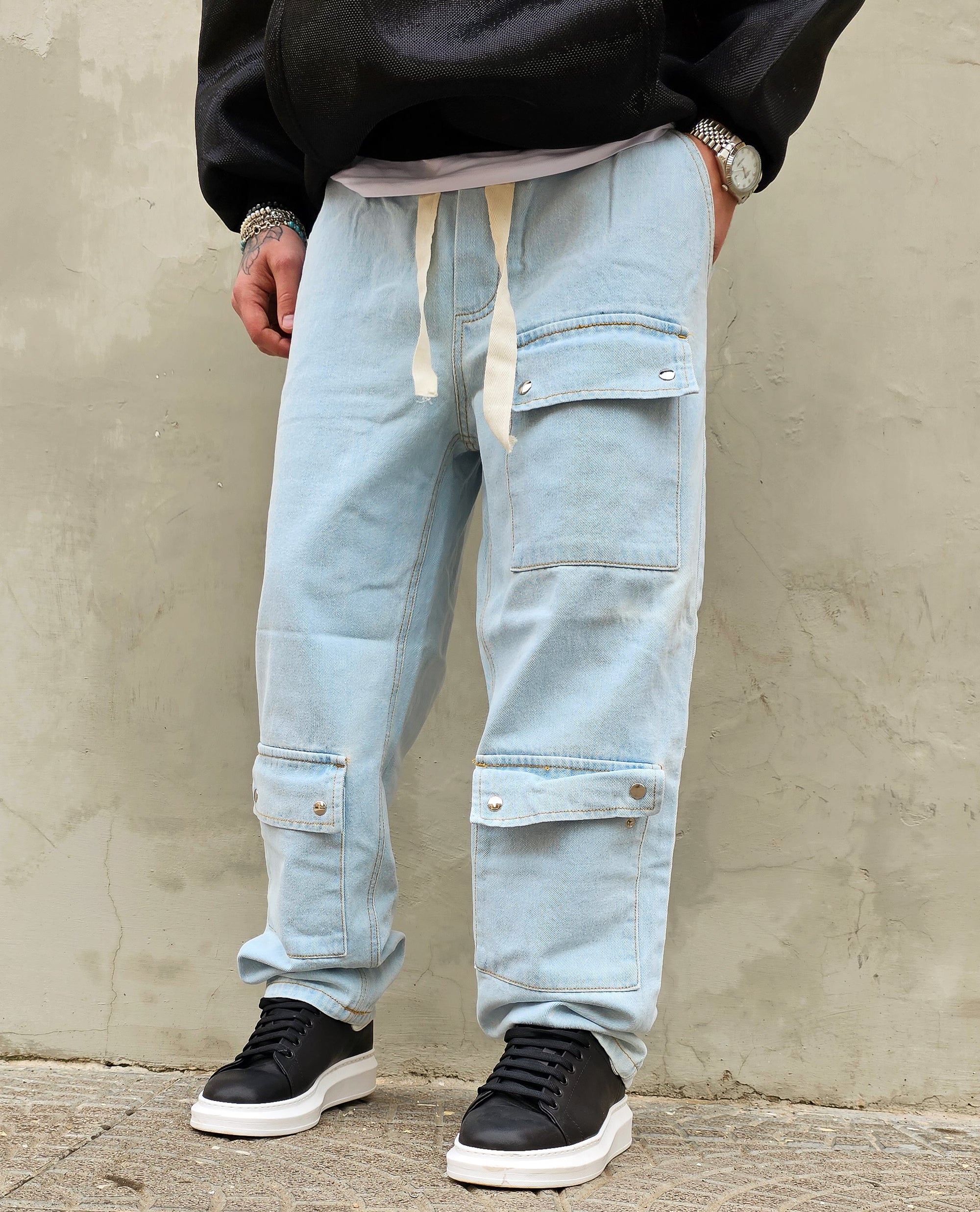 Jeans Cargo Madrid Baggy Clear