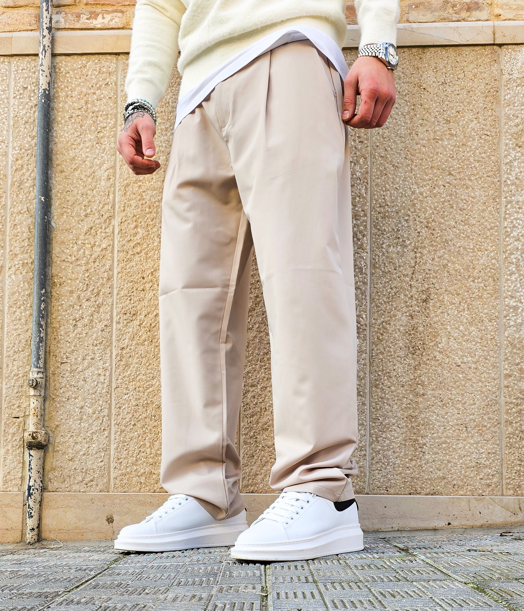 Pantalone Elegante Baggy Fit