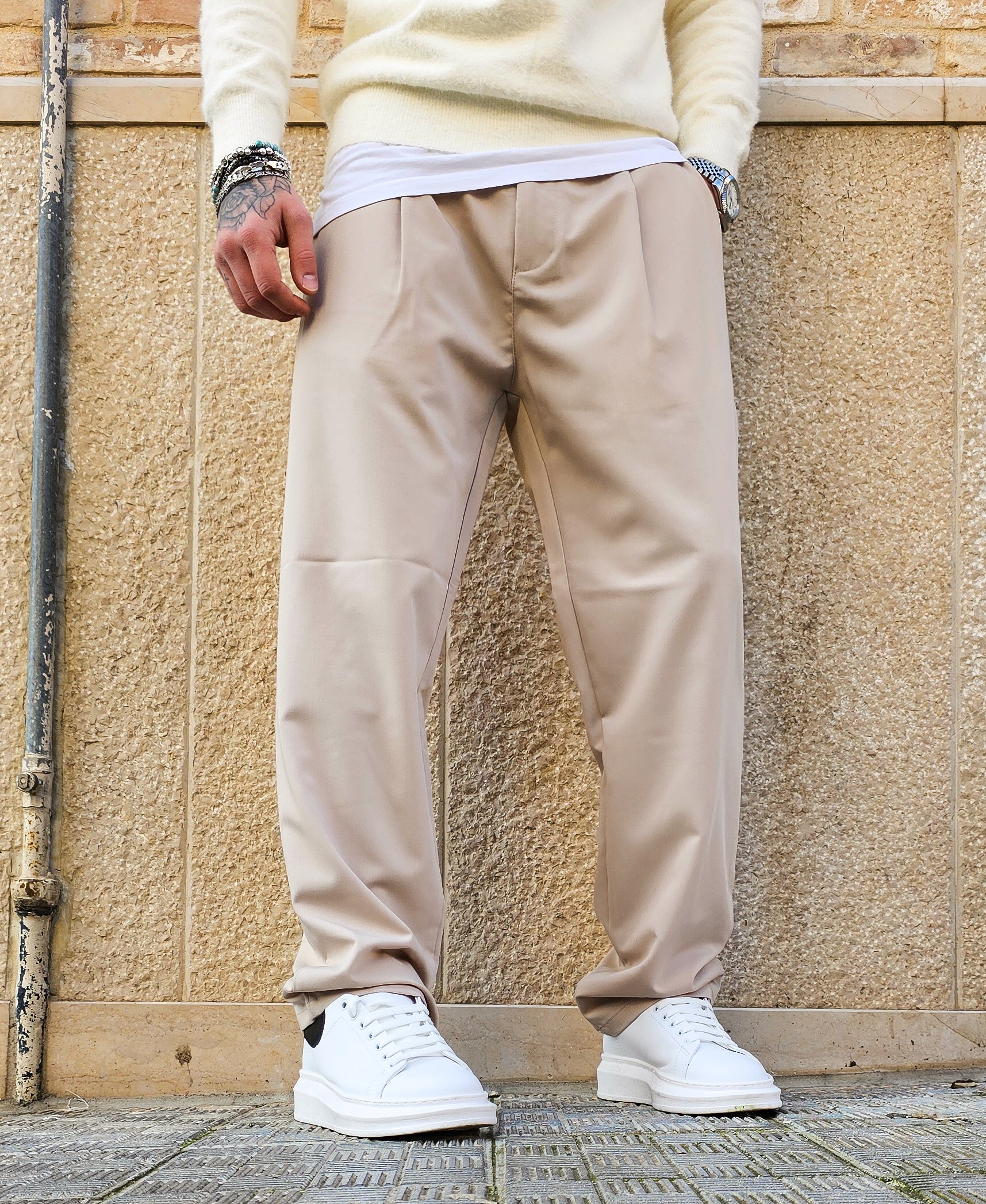 Pantalone Elegante Baggy Fit