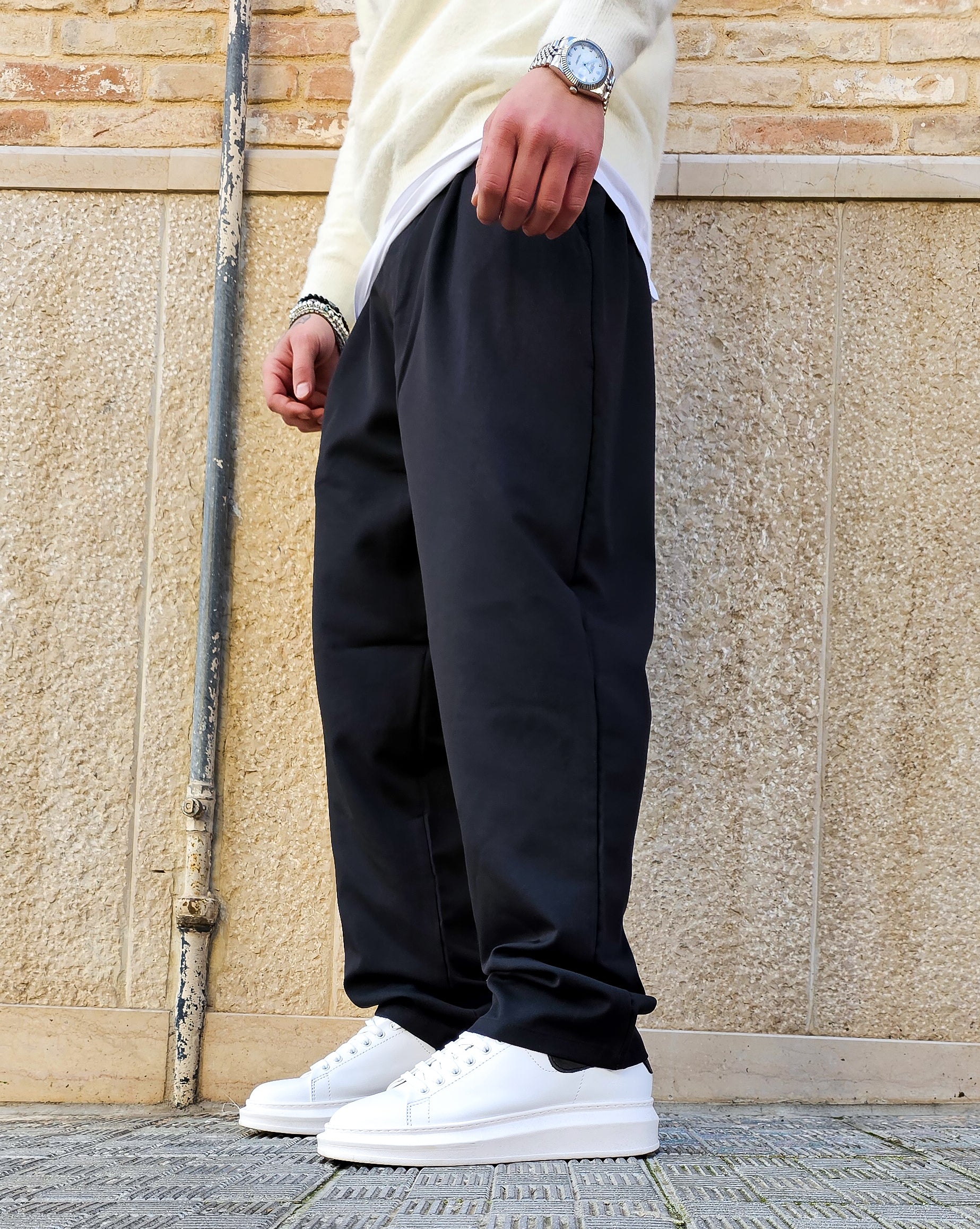 Pantalone Elegante Baggy Fit