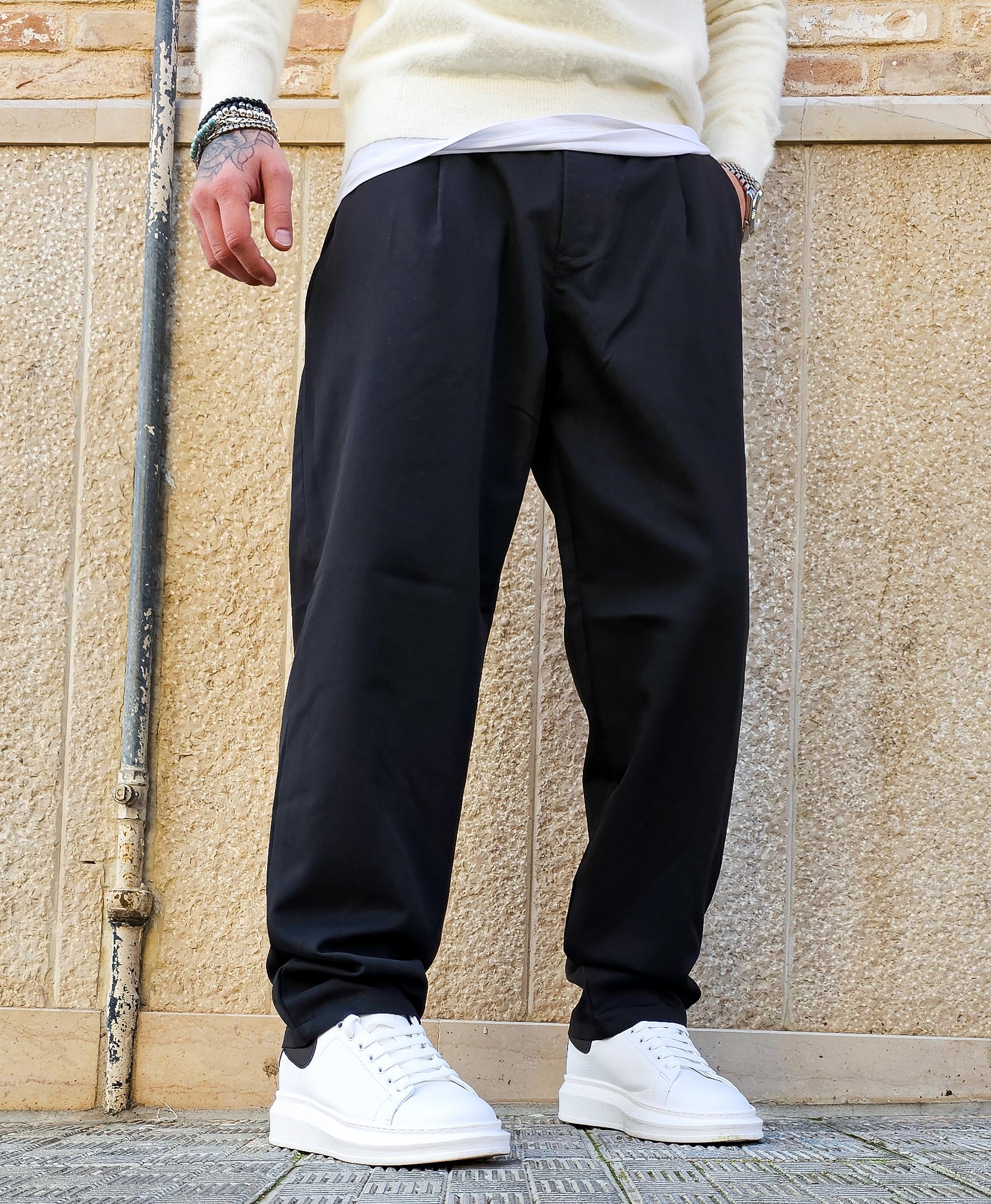 Pantalone Elegante Baggy Fit